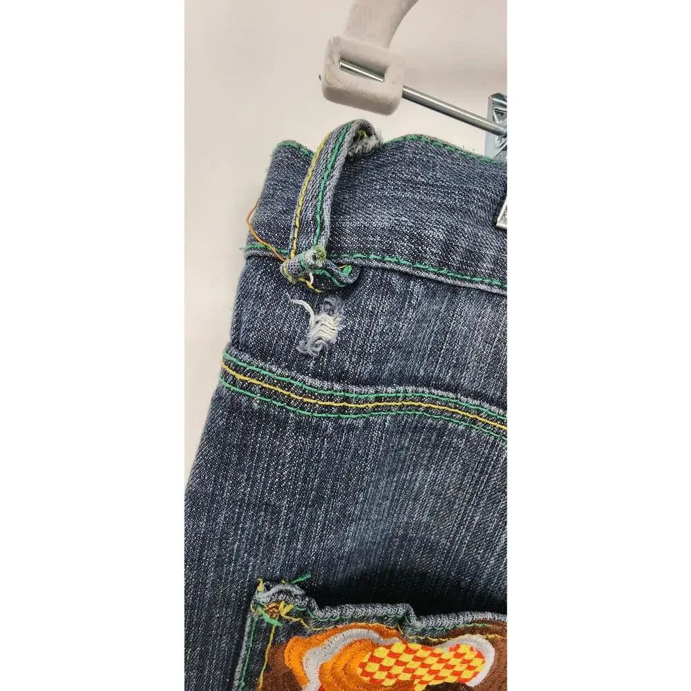 LRG Men's Large Pocket‎ Embroidered Jeans Size 42 X 33 Street Wear